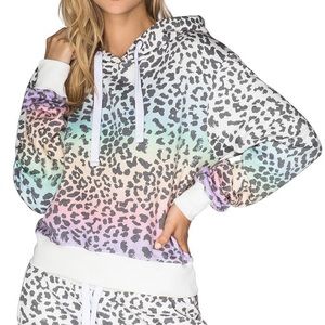 CHRLDR Rainbow Leopard Print Hooded Sweatshirt